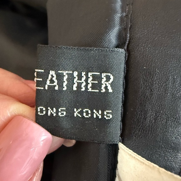 Black Leather Open Front Minimalist Jacket – Women’s Size 12 - Picture 13 of 16